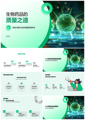生物药品高效质控合规严选原料先进体系PPT模板
