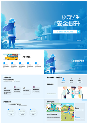 2025校园学生安全应急教育心理健康责任管理PPT模板
