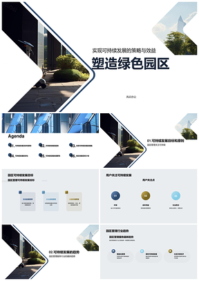 绿色园区可持续发展管理策略目标PPT模板