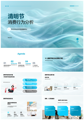 2025清明消费文化习俗市场行为分析PPT模板