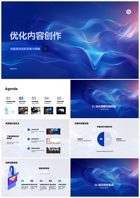 高效创新策略优化内容创作调研需求质量传播原创PPT模板