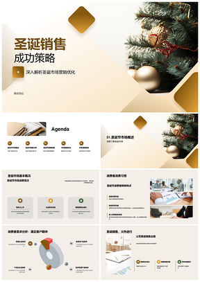 产品经理销售经理圣诞市场营销优化策略PPT模板