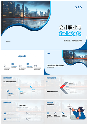 会计职业凝企业文化核心与财务规范PPT模板