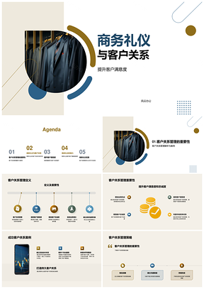 商务礼仪培训提升客户忠诚关系管理PPT模板