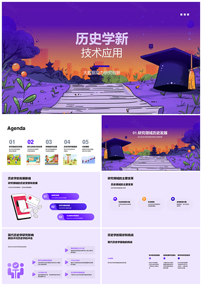 2025历史学新技术应用发展脉络PPT模板