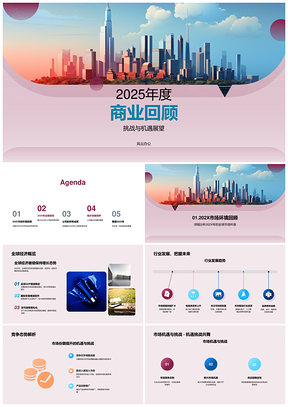 202520XX年全球经济行业趋势市场机遇挑战盈利净利增长份额摩天大楼PPT模板