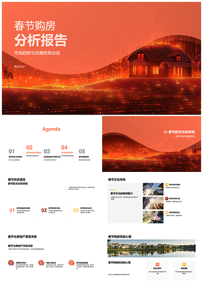 2025春节购房市场趋势项目区位交通配套优惠分析PPT模板