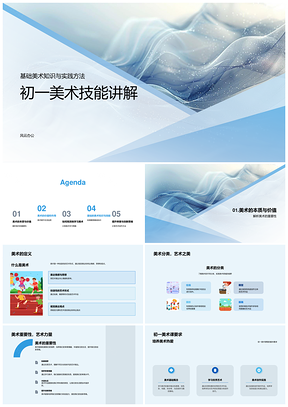 2025初一美术技能与定义分类讲解PPT模板