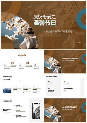 母亲节新品独特设计花束特惠购买指南PPT模板