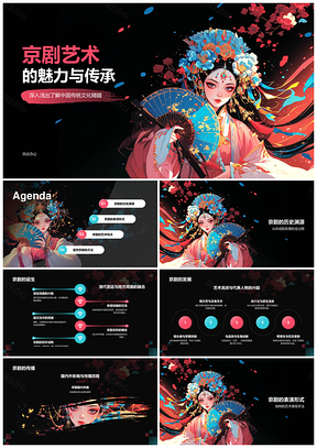 国粹京剧艺术发展传承历史美学鉴赏特点PPT模板