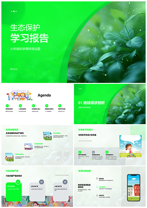生态保护与全球环境危机生物多样性研究PPT模板