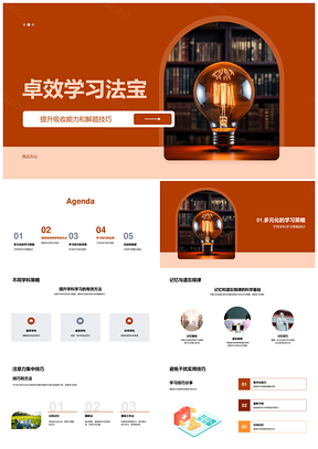 师生分块记忆解题技巧卓效学习法PPT模板