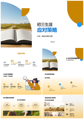 初三关键学年学业规划与压力应对PPT模板