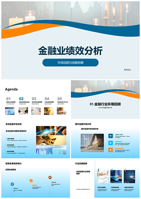 2025金融业绩效市场回顾战略前瞻分析PPT模板