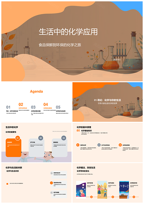 化学应用与食品环保家庭健康医疗PPT模板