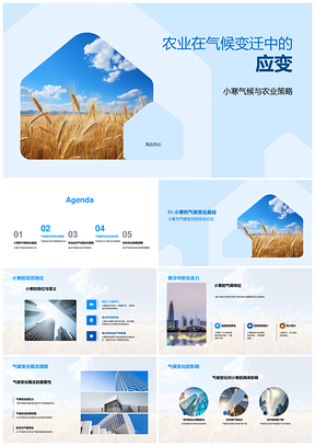 气候变化下农业技术应对小寒作物策略PPT模板