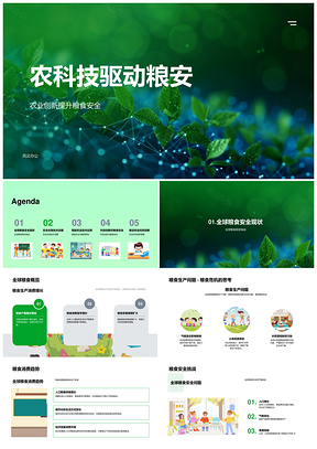 2025农科智技保粮安创新精准促生产PPT模板