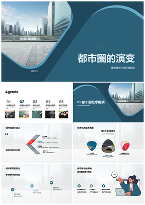 2025都市圈城市化进程中的环境挑战与社会问题PPT模板