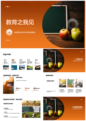 2025教育背景执教理念策略经验能力激发热情PPT模板