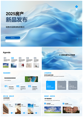 2025黄金地段绿色环保房产新品发布会销售总监购房要点品牌历史设计理念生活配套PPT模板
