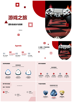 2025游戏之旅团队成长创新与新品开发PPT模板