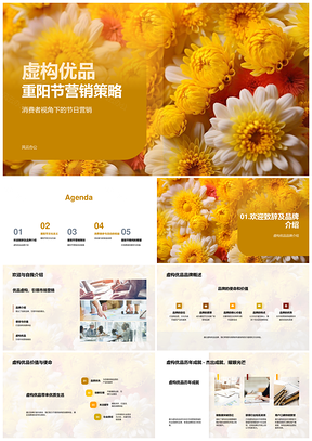 虚构优品重阳菊香营销策略消费者活动视角PPT模板