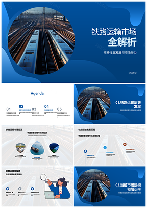 铁路旅客运输市场发展历程规模趋势影响因素PPT模板