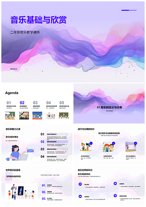 音乐基础元素节奏流派欣赏解析PPT模板
