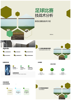 足球比赛技战术分半球场设施球队替补规定进球分析PPT模板