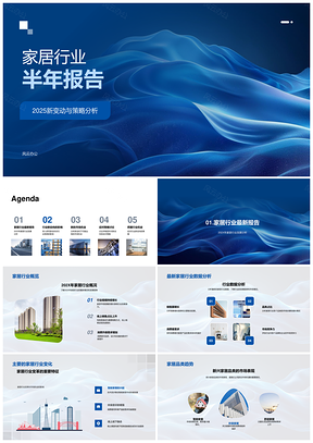 2025家居行业发展概况半年报告PPT模板