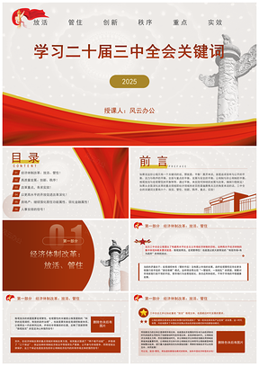 2025二十届三中全会关键词专题党课课件