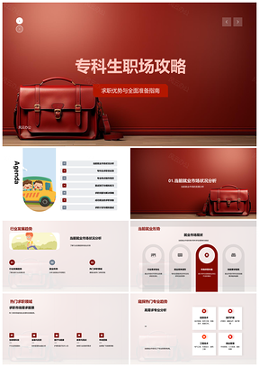 专科生职场优势与热门行业就业指南PPT模板