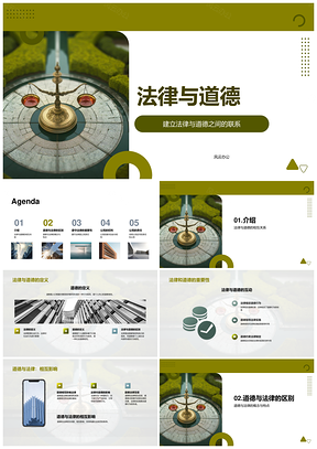 2025法律道德权责与社会秩序规范PPT模板