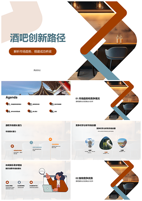 酒吧服务创新商业融资计划书合作竞析市场潜力PPT模板
