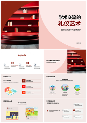 学术交流礼仪艺术提升素养与效率PPT模板