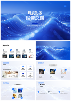 月度财务报告投资决策竞争优势行业比较PPT模板