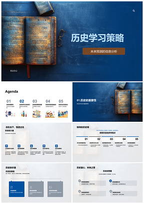历史学习策略与未来分析研究PPT模板