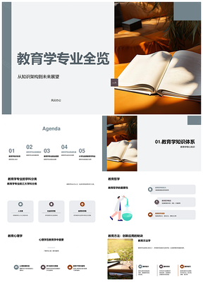 2025教育学专业发展历程学科分支与书籍PPT模板