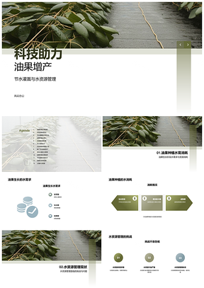 科技节水滴灌助油果高效增产PPT模板