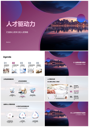 人才驱动企业核心竞争力与人资策略发展PPT模板