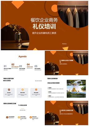 餐饮企业商务礼仪着装培训提升形象素质PPT模板