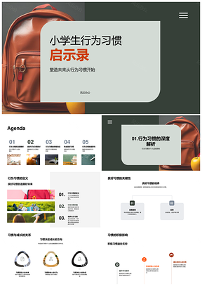 小学生良好习惯助成长守规乐学善助人PPT模板