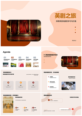 英语戏剧表演提升口语自信团队合作PPT模板