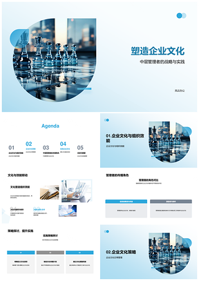 中层战略实践塑文化强效能促凝聚PPT模板