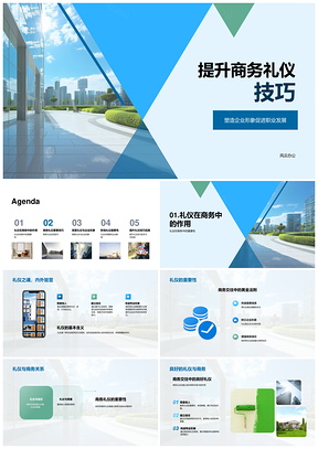 家居高管商务礼仪塑造企业形象助职业发展PPT模板