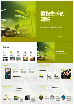 植物生长繁殖与光合作用解析PPT模板