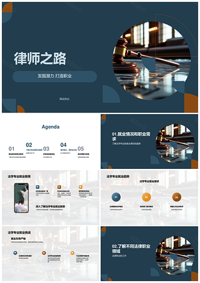 法学专业就业趋势挑战与律师职业建议PPT模板