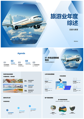 旅游业年度市场趋势运营竞争业绩全球策略分析PPT模板