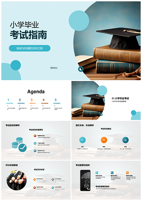 教育专家小学毕业考试策略系统复习技巧时间管理减压PPT模板