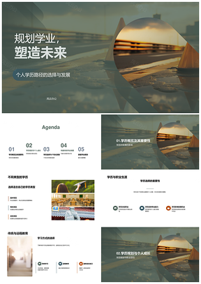 学业规划路径兴趣能力助职业发展PPT模板